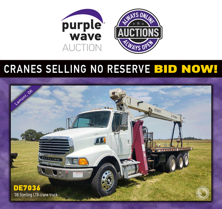 Crane Trucks & Cranes selling No Reserve!