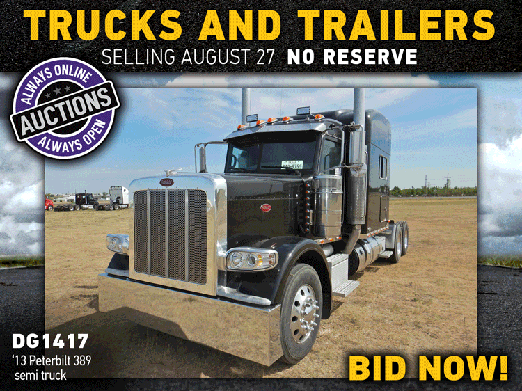 Trucks and Trailers Selling Thursday, Aug 27, No Reserve!