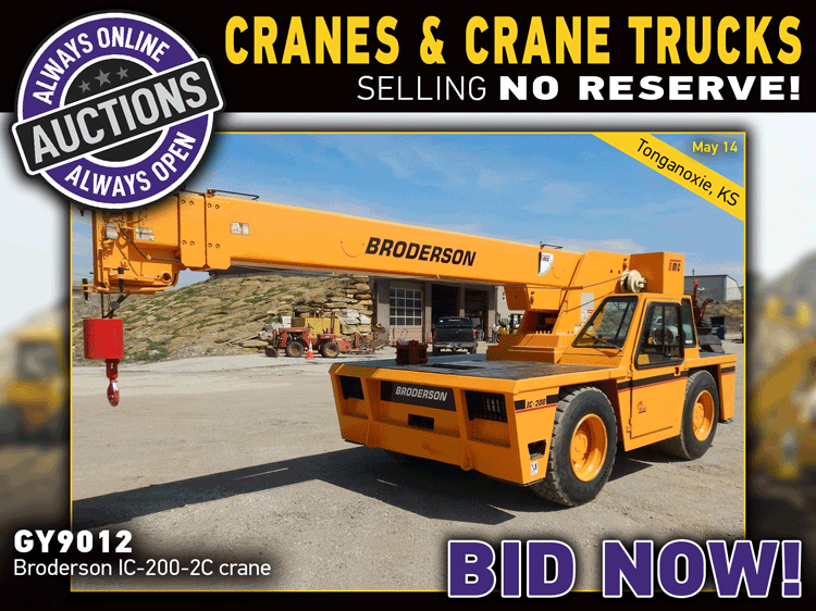 Cranes & Crane Trucks Selling No Reserve!