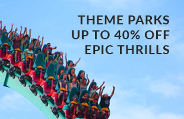 Save up to 40% off Theme Parks