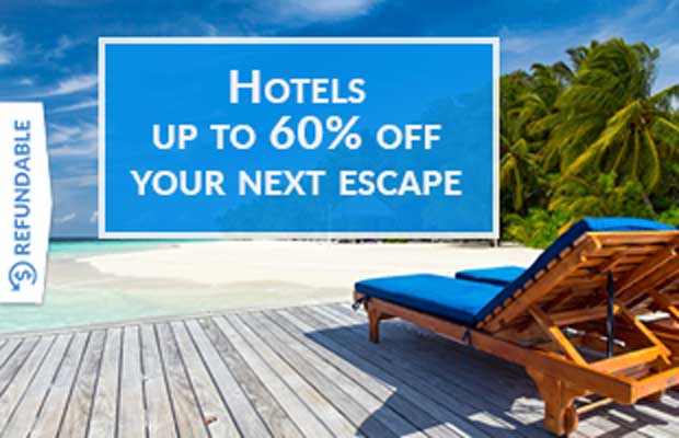 Save up to 60% on Hotel stays